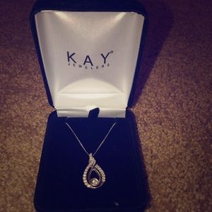 14kt White Gold & Diamond Necklace